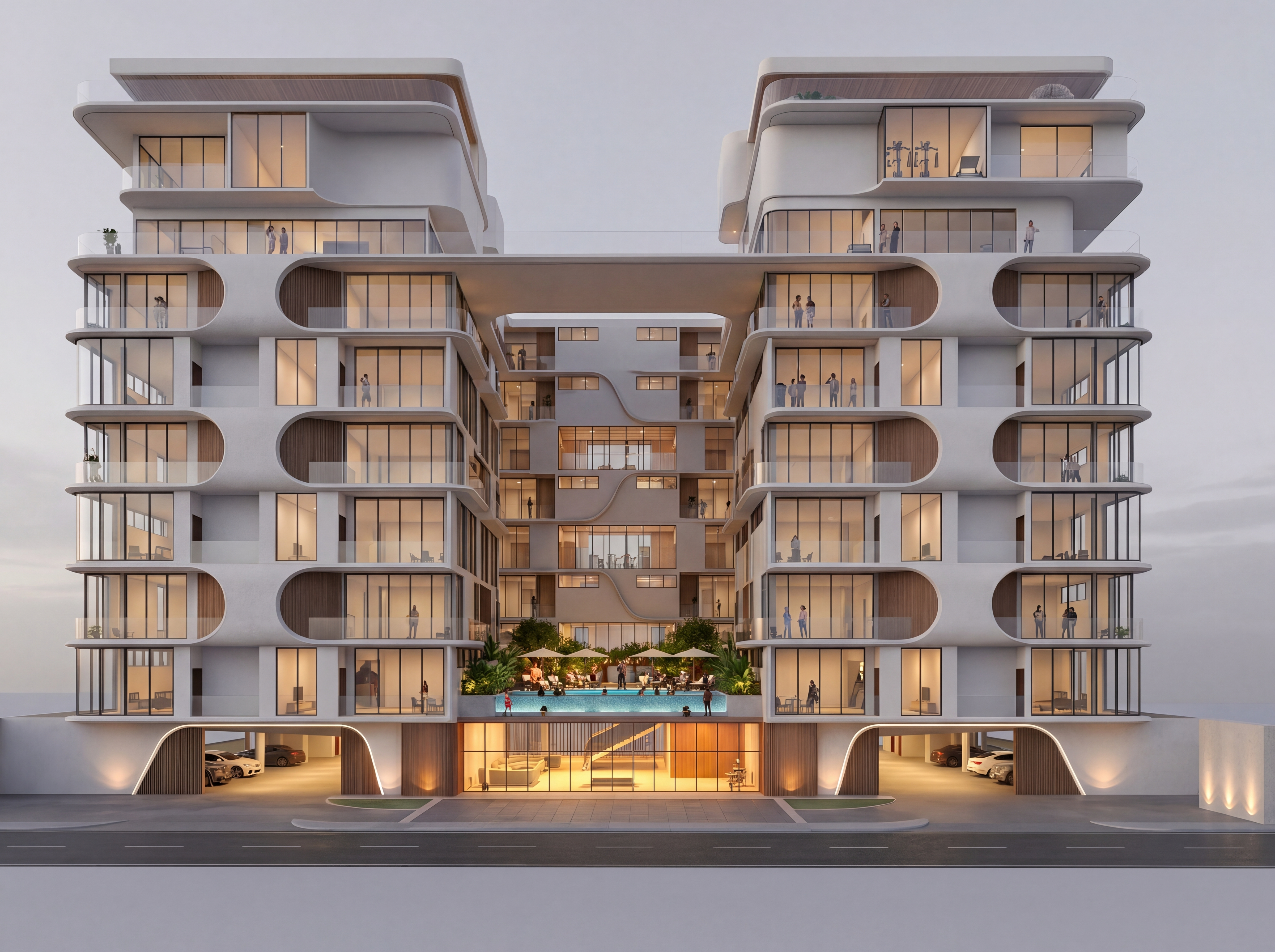 E'Sorae Urban contemporary architecture, exterior view