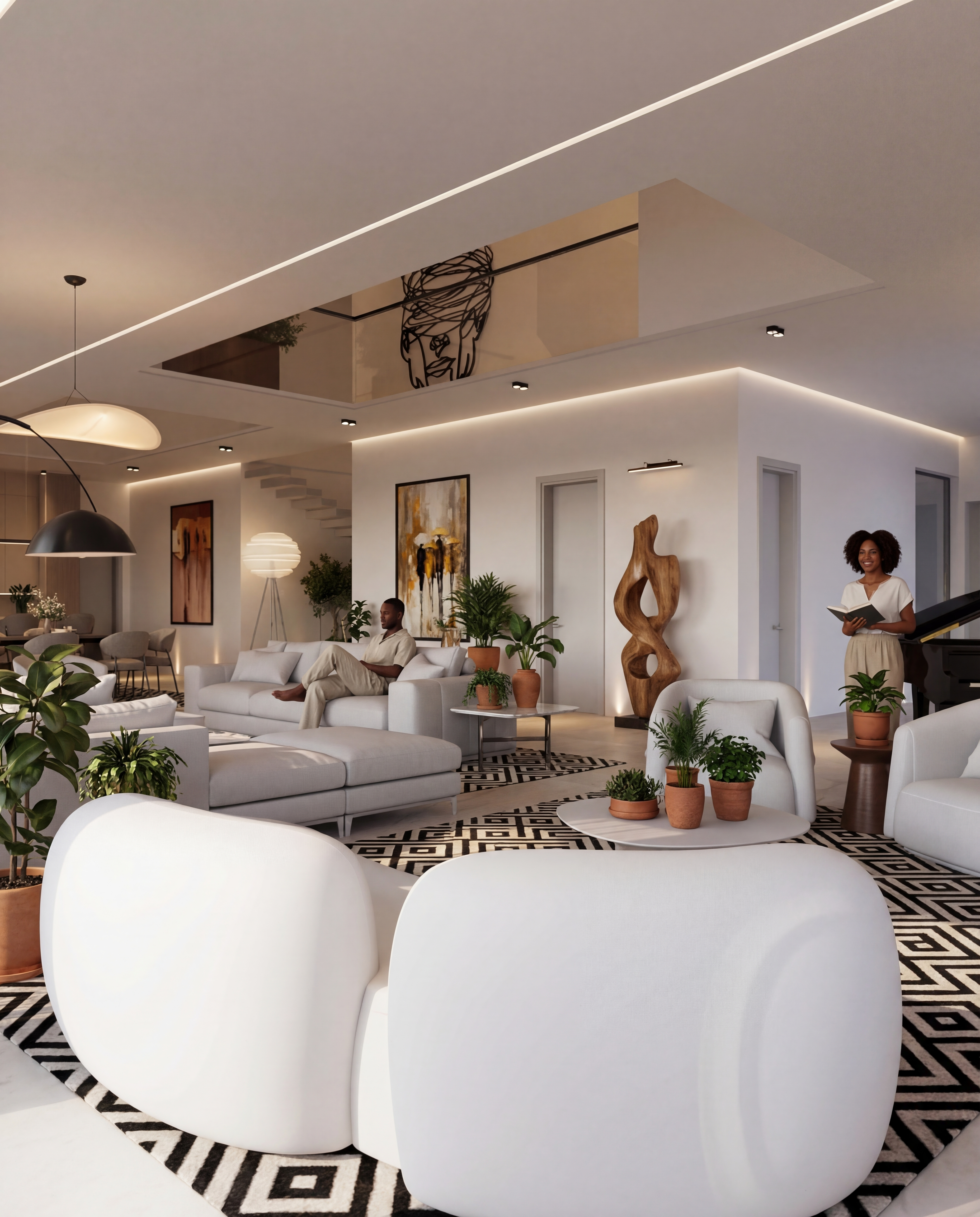 Residents enjoying a managed amenity space
